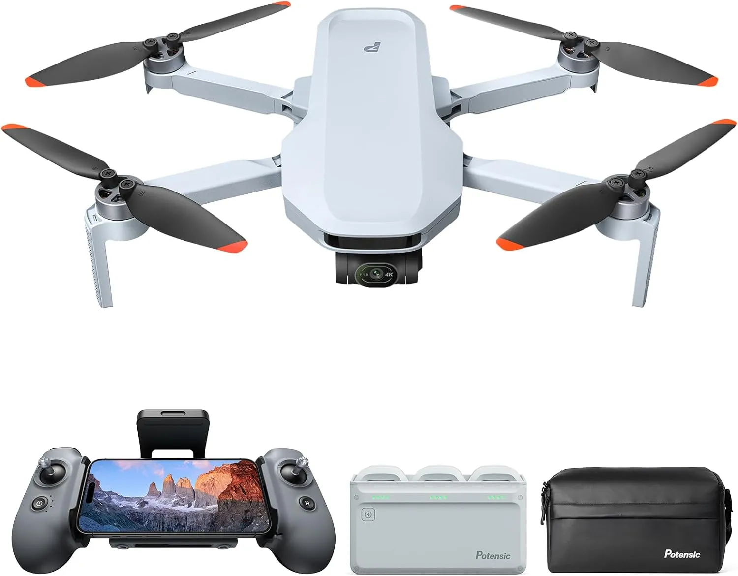 Potensic ATOM 2 ドローンと付属品